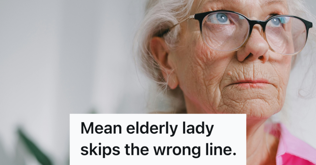 close up of old woman in glasses