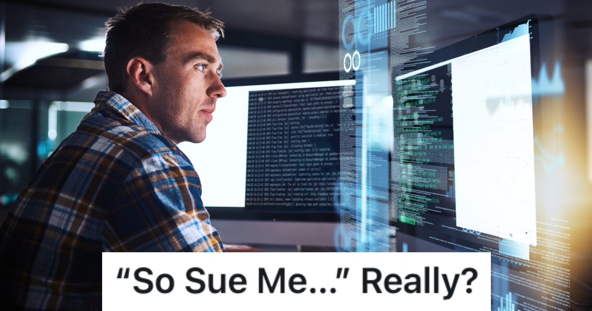 man working on a computer