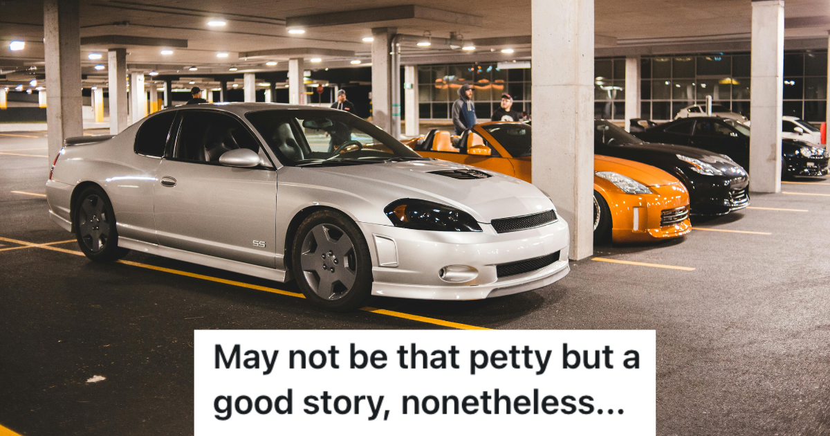 cars lined up in parking garage.