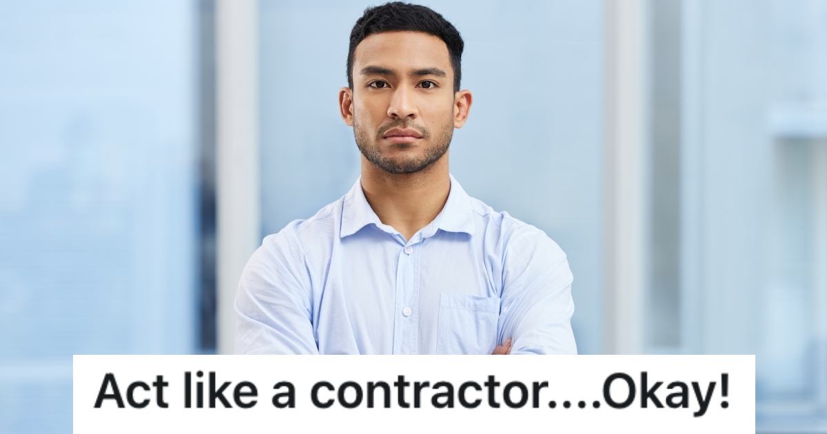 A Project Manager Was Told to Pass Jobs to a Contractor if They Werent Worth It, So He Maliciously Complied and Did That When Two Projects Came Up man with a serious look