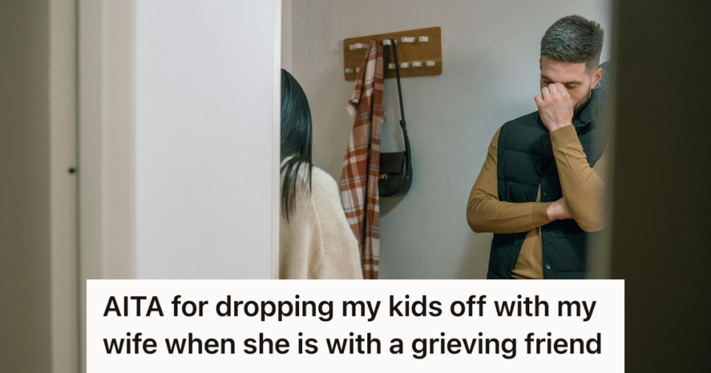 couple arguing by the front door