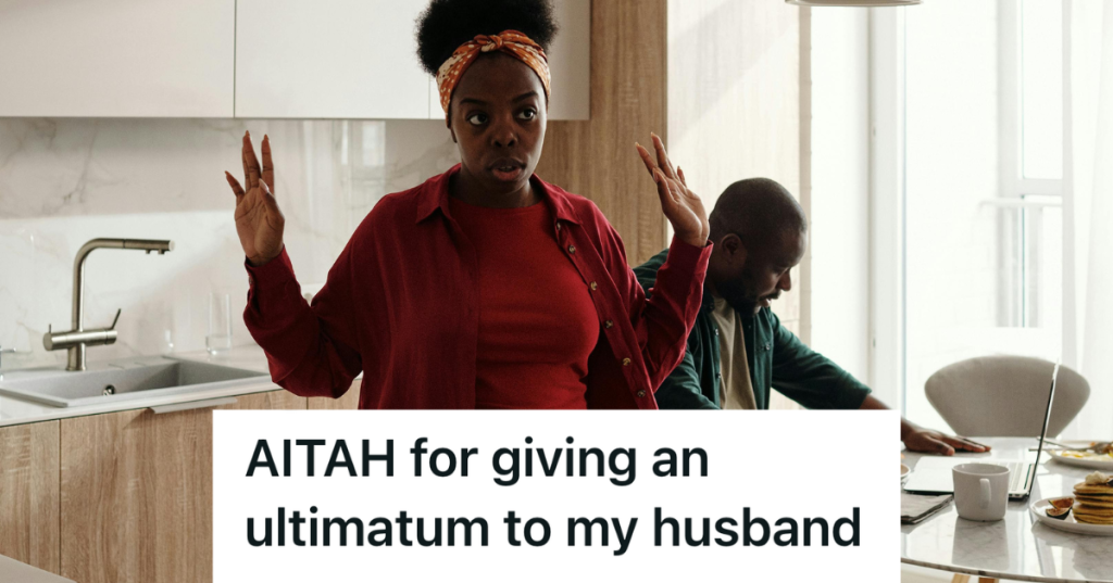 couple having a fight at the kitchen table