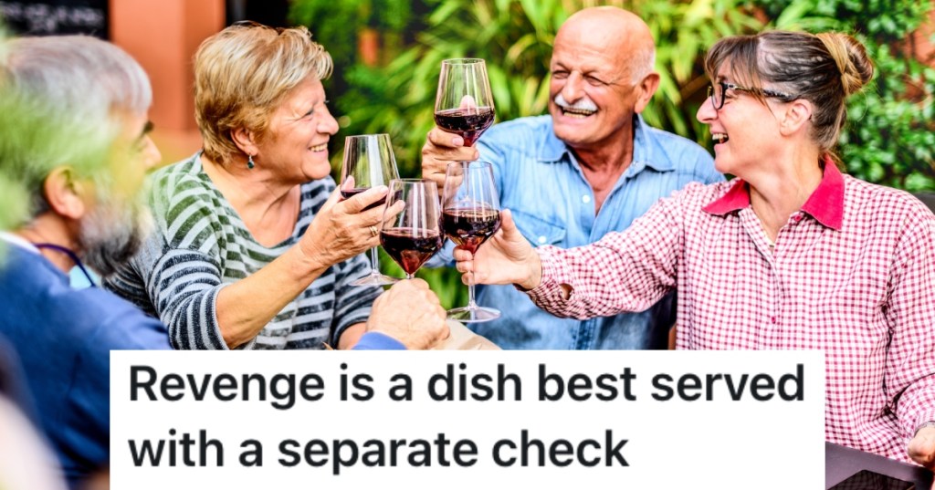 two couples at a dinner