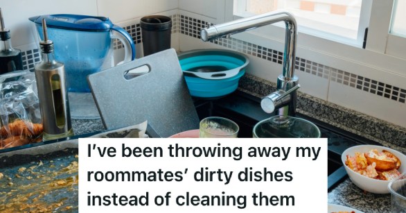 dirty dishes in the sink