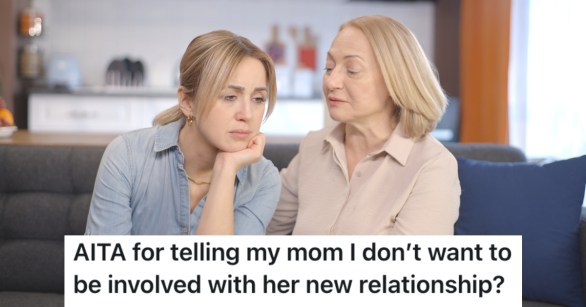 woman talking to her mom