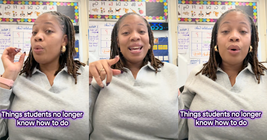 teacher talking about students