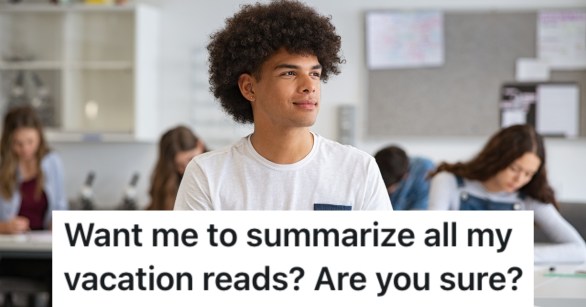 student in a classroom