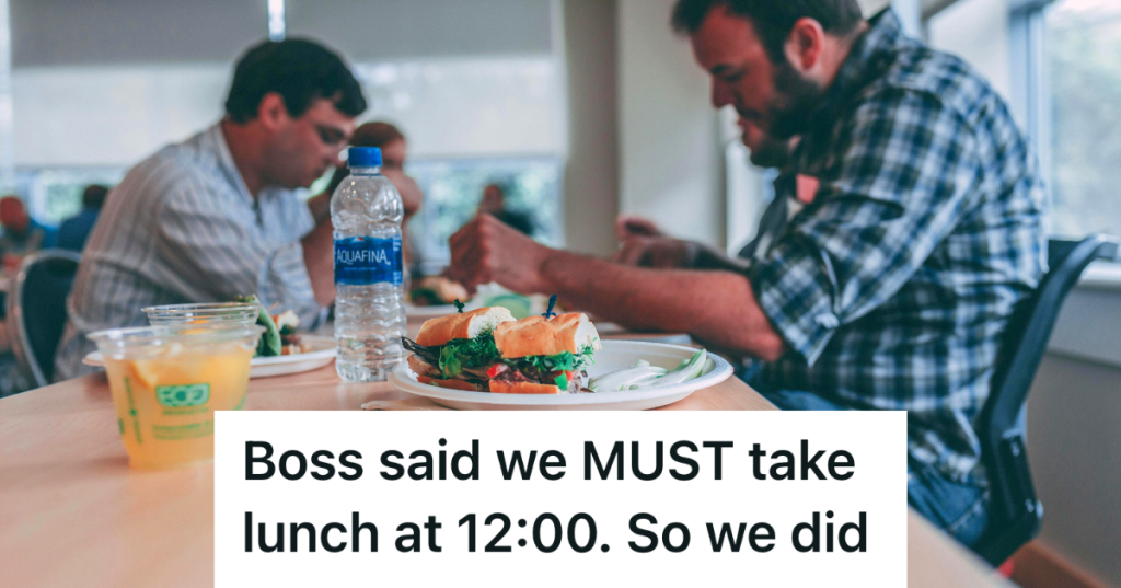 employees taking their lunch break