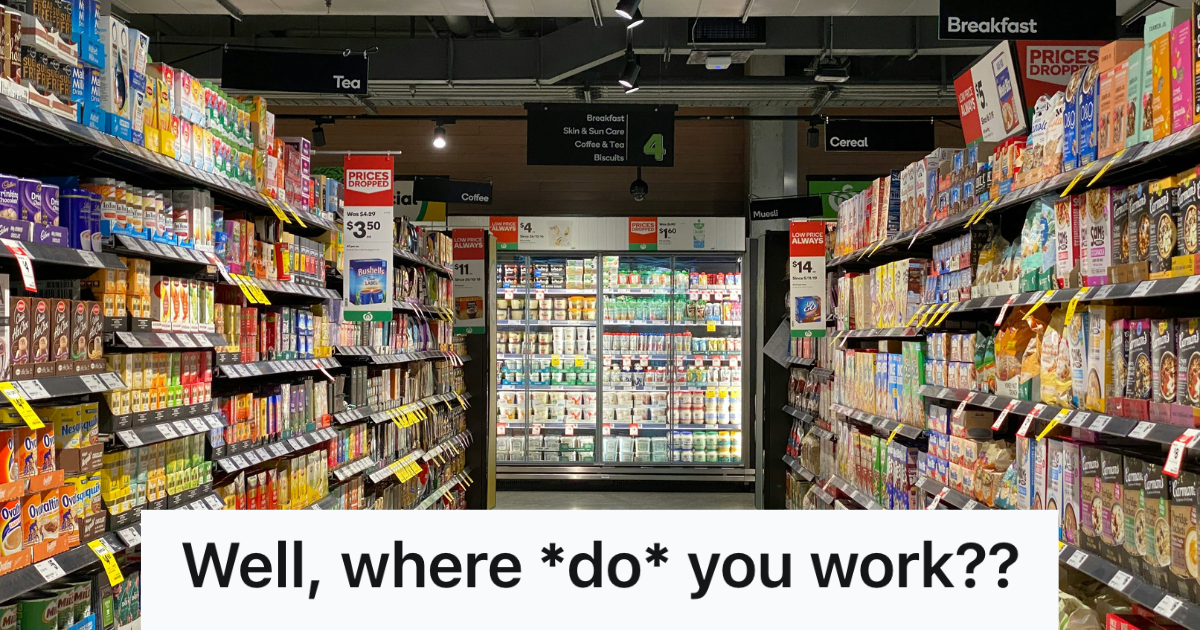 empty supermarket aisle