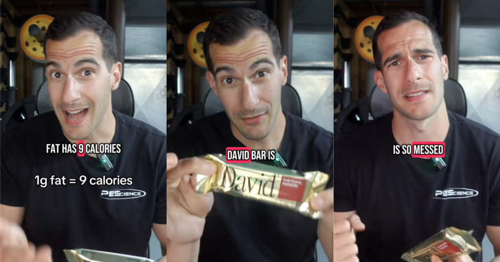man talking about protein bars