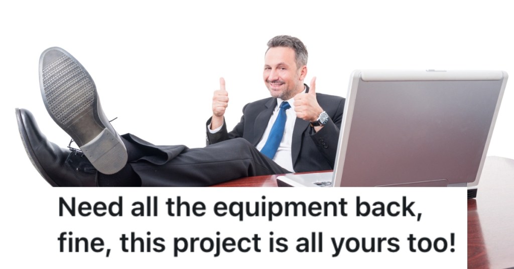 man sitting at a desk