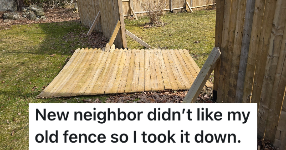 fence laying on ground