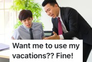 Employee Was Told He Needed To Use His Vacation Time, But When He Didn’t Receive A Clear Answer From His Bosses, He Bothered Them Every Day About It