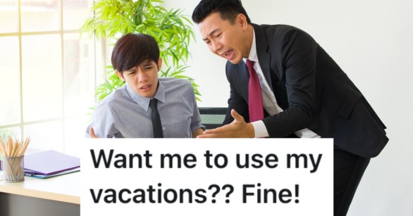 man arguing with his boss