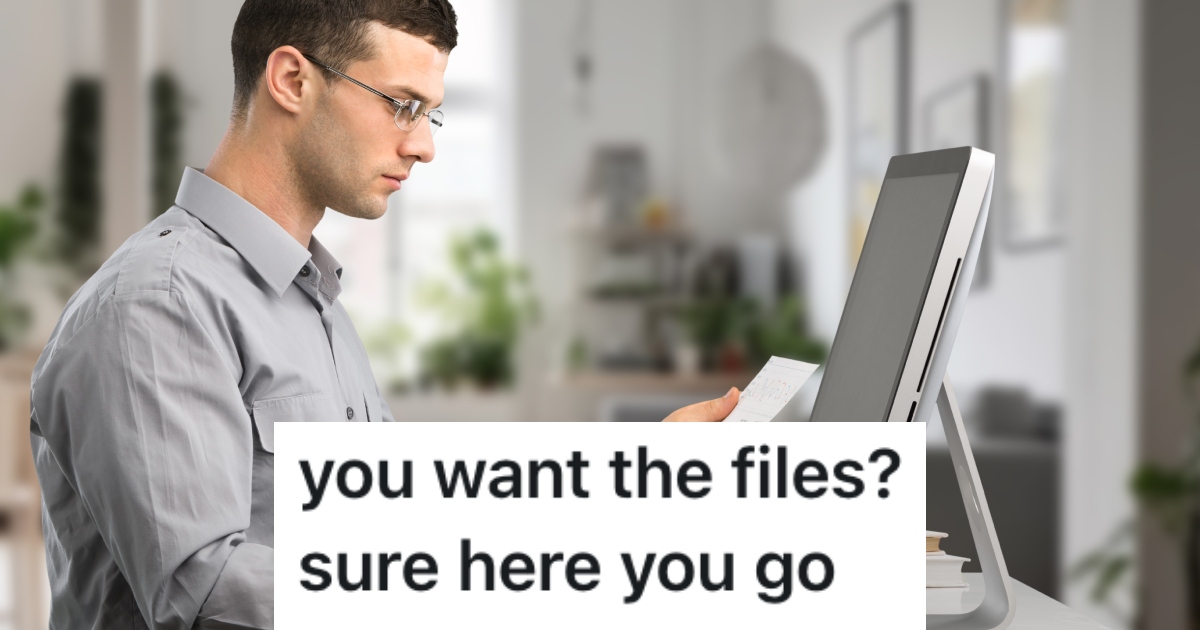 man working on a computer