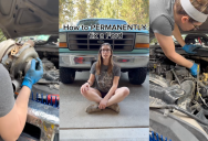 A TikTokker Showed Viewers How She Repaired A Ford Truck’s Diesel Engine