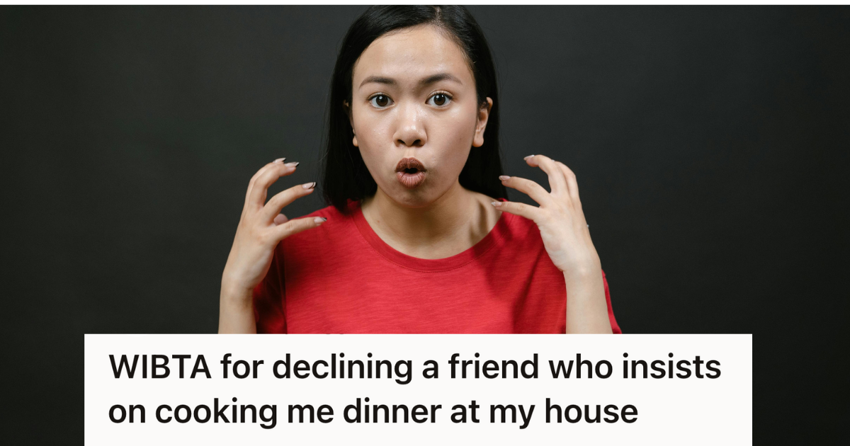 frustrated woman in a red shirt