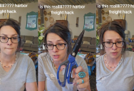 A Shopper Talked About A Heavy-Duty Pair Of Shop Shears She Bought At Harbor Freight That Come With A Lifetime Warranty