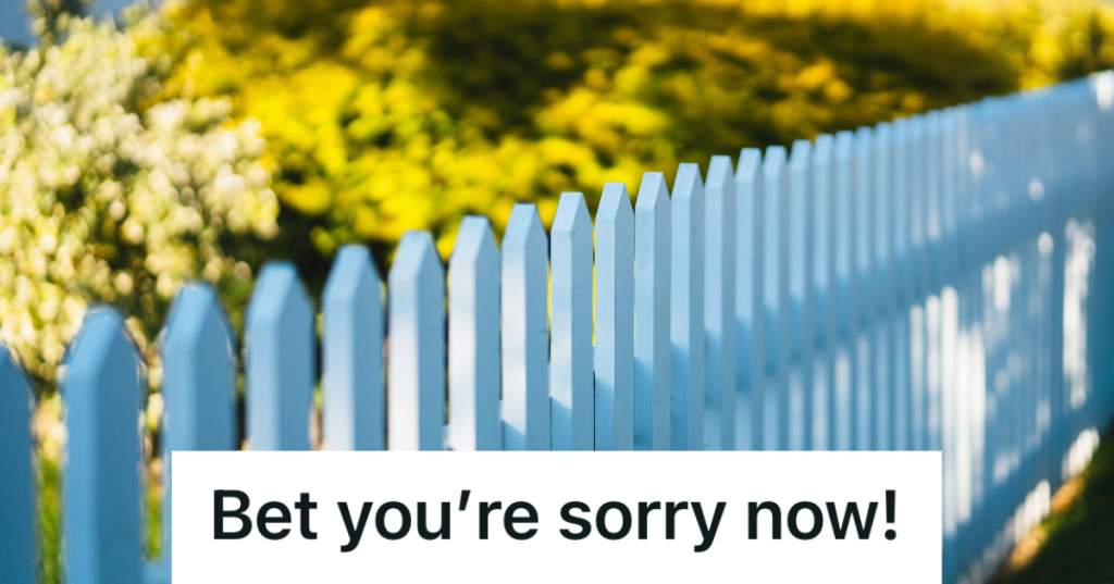 homeowner's white fence