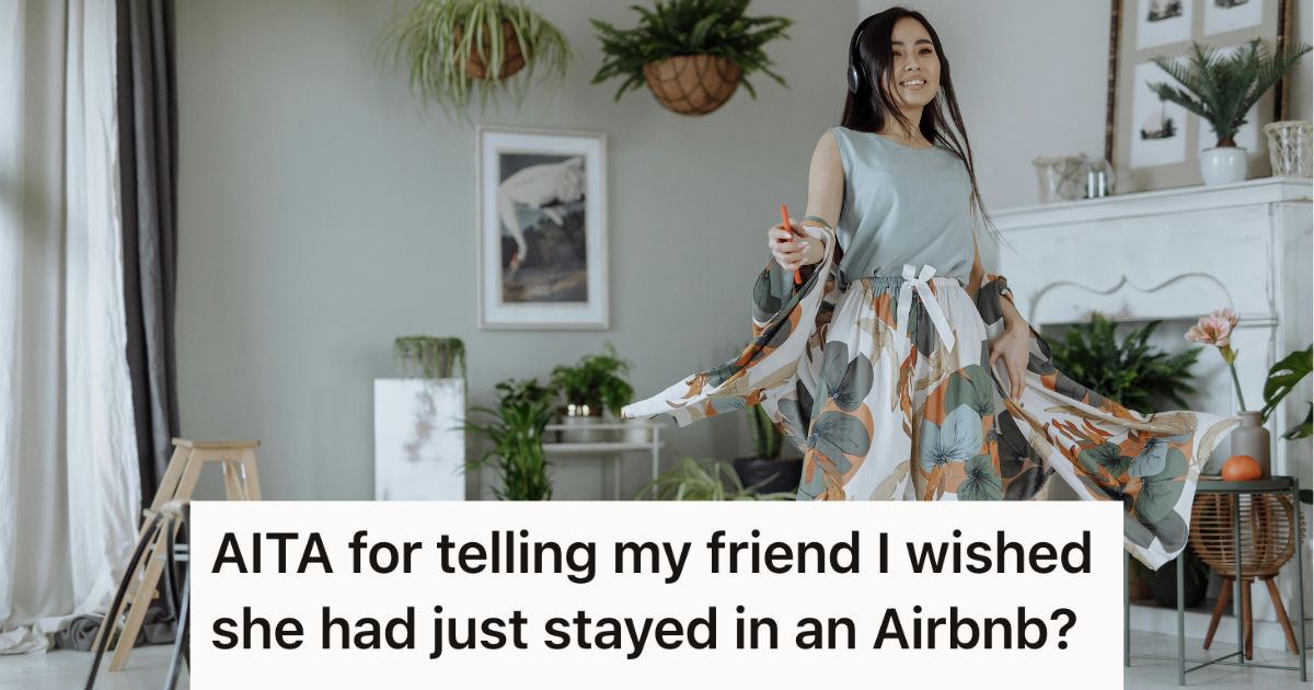 Woman dancing in the living room