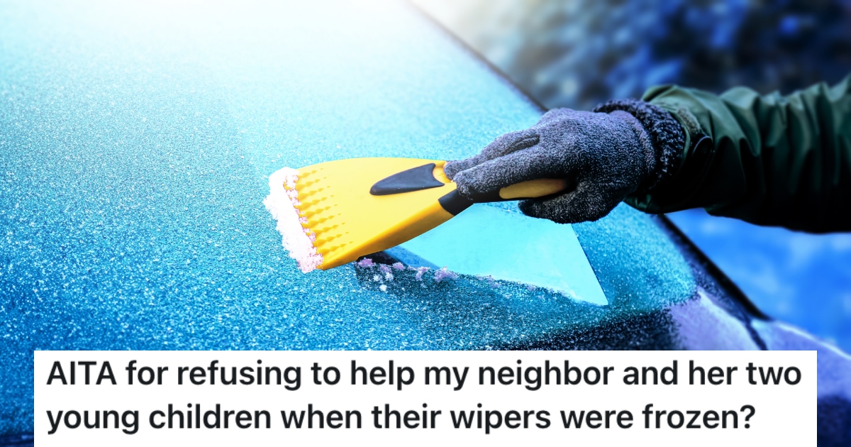 scraping off of a windshield