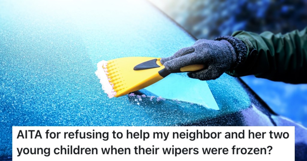 scraping off of a windshield