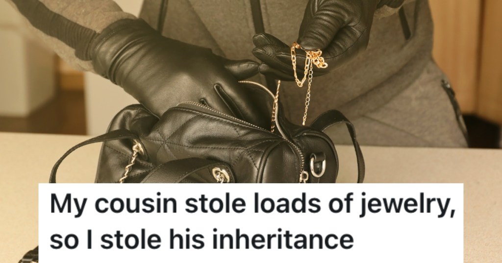 putting jewelry in a bag