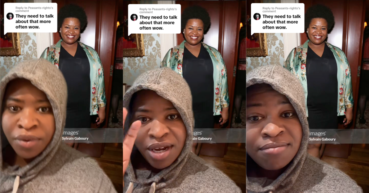 woman talking to tiktokkers