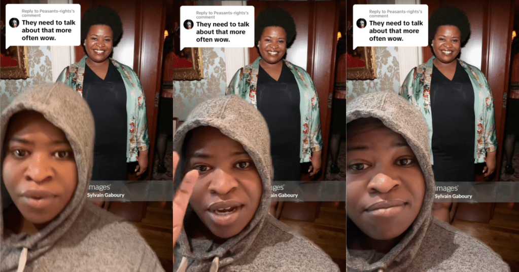 woman talking to tiktokkers