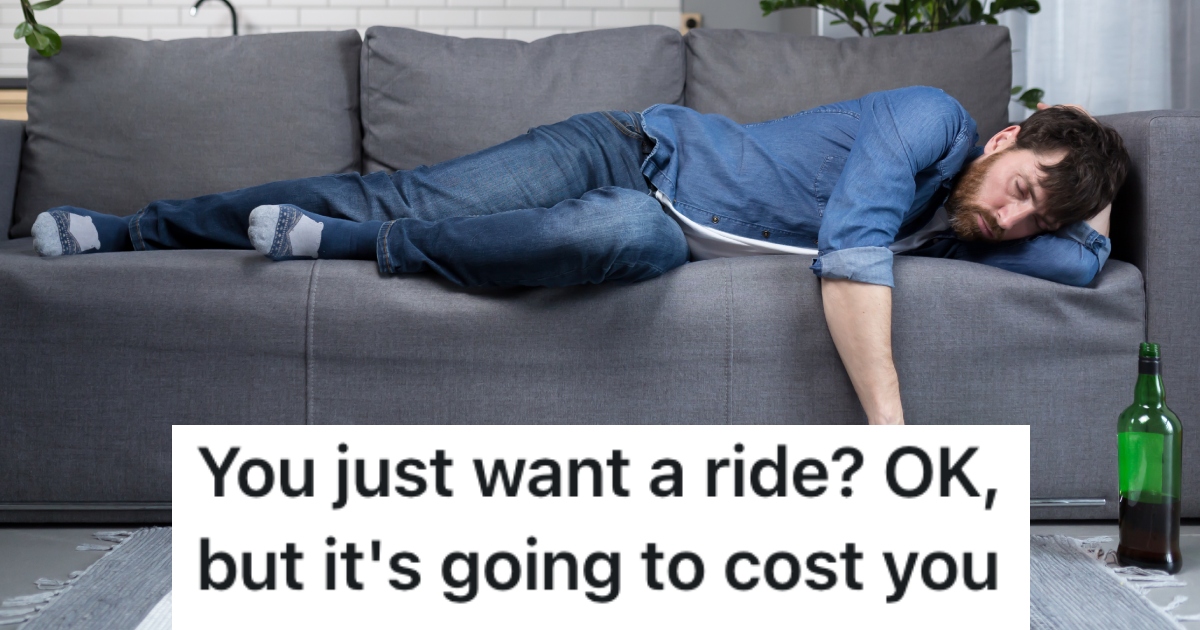 man laying on a couch