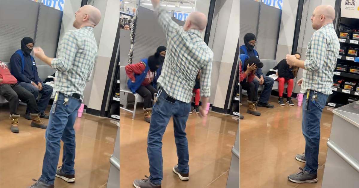 man dancing at walmart