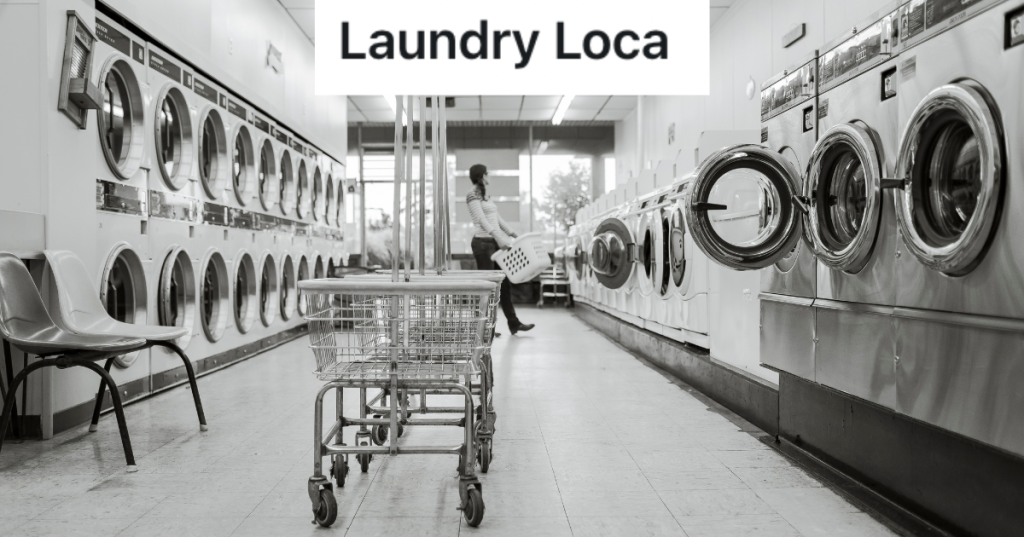 picture of laundromat with basket.