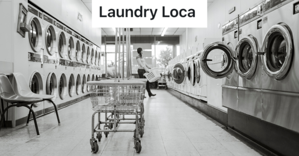 picture of laundromat with basket.
