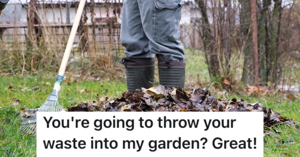 man working in his lawn