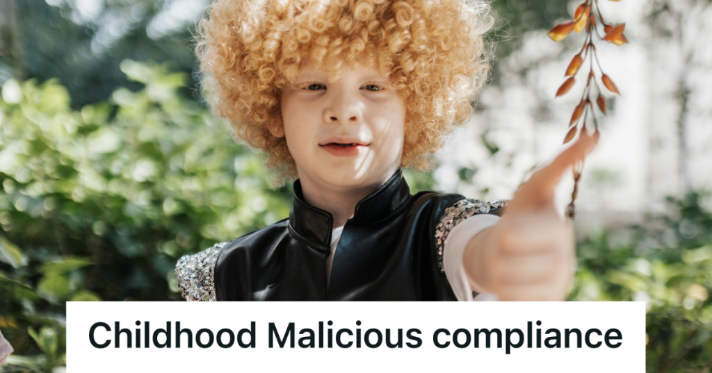 little boy with curly hair standing outside