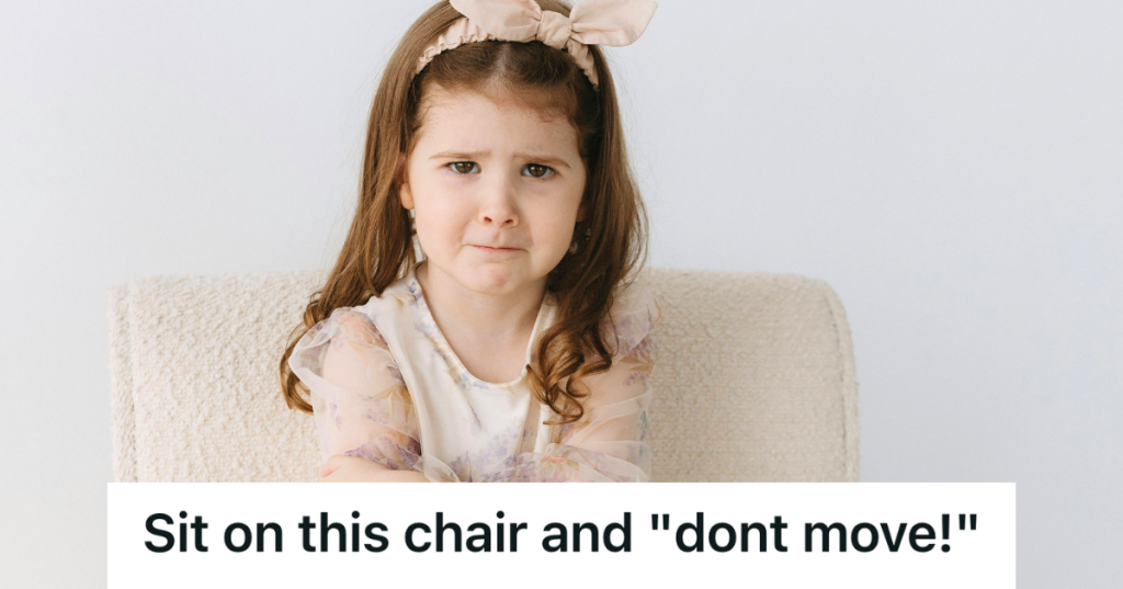 little girl crying in time out