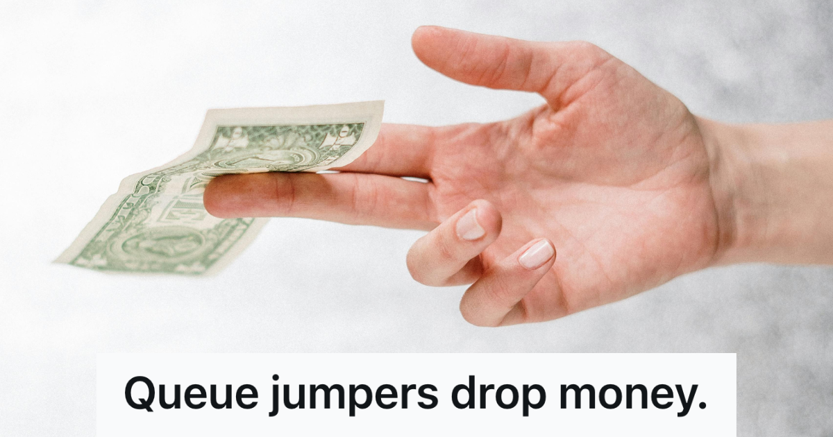 man holding a dollar bill