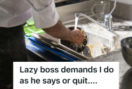 College Student’s Lazy Boss Tried To Order Him Around, So He Quit On The Spot And Left The Boss To Do The Dirty Work Himself