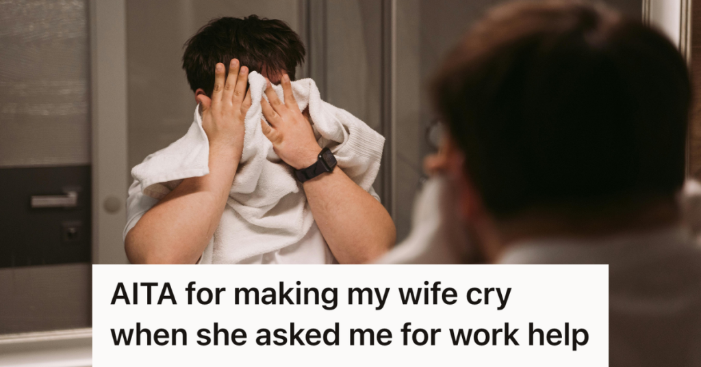 man wiping off after a shower