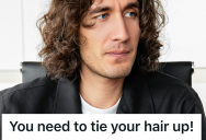 Postman Was Told To Tie Up His Long Hair At Work, So He Wore Pink-Ribbon Pigtails And Never Got Complaints Again