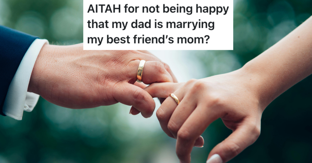 Two hands with engagement rings on.