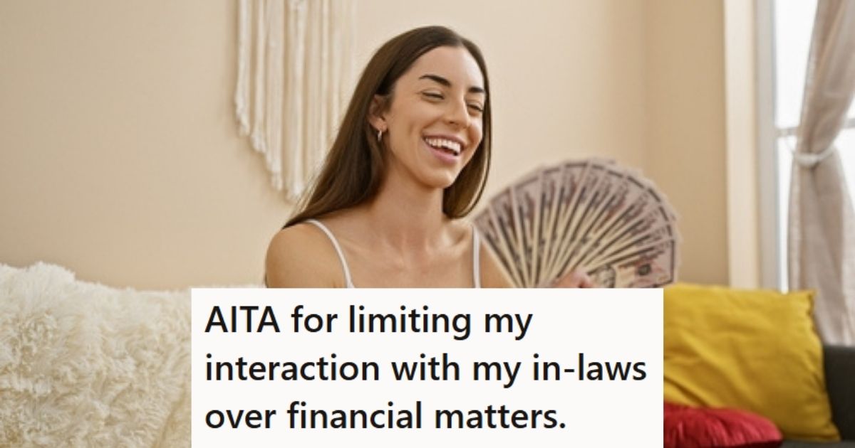 Woman flaunting money