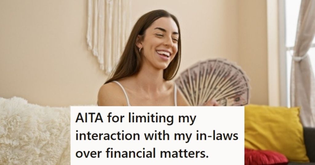 Woman flaunting money