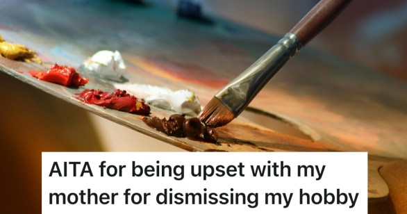 paint palette and paint brush in use