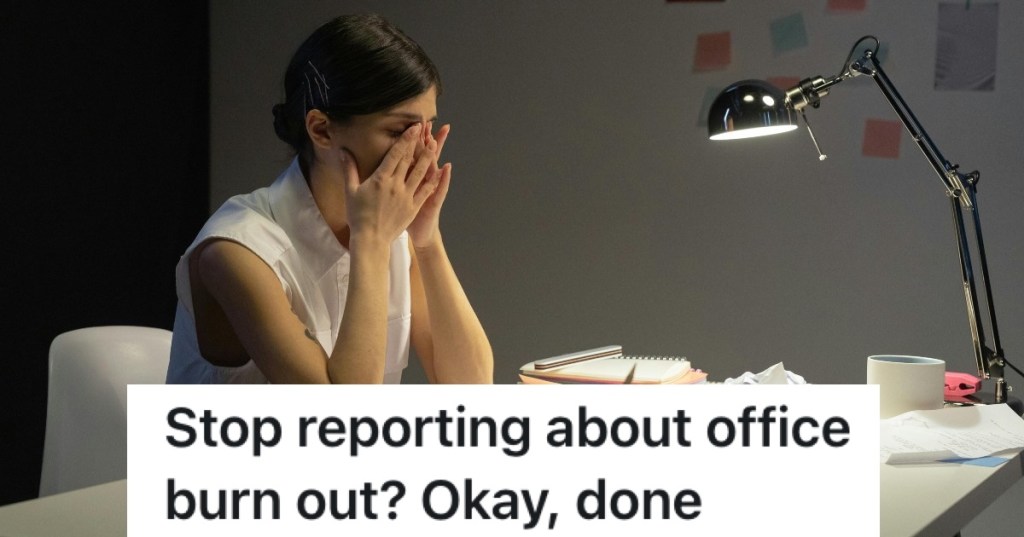 stressed woman at work