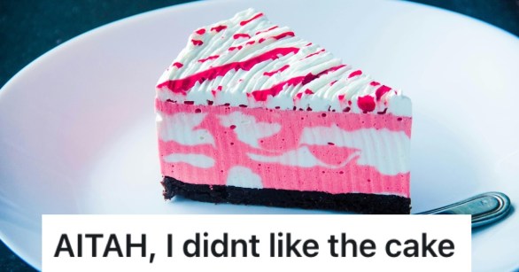 pink and white slice of cake