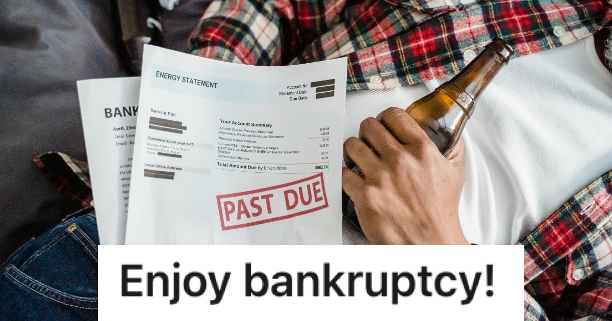 Employee Vouched For A Kid He Knew Was Misdiagnosed, And While It Helped The Kid, He Got Fired past due bills and man holding beer