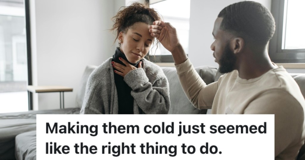 sick woman being comforted