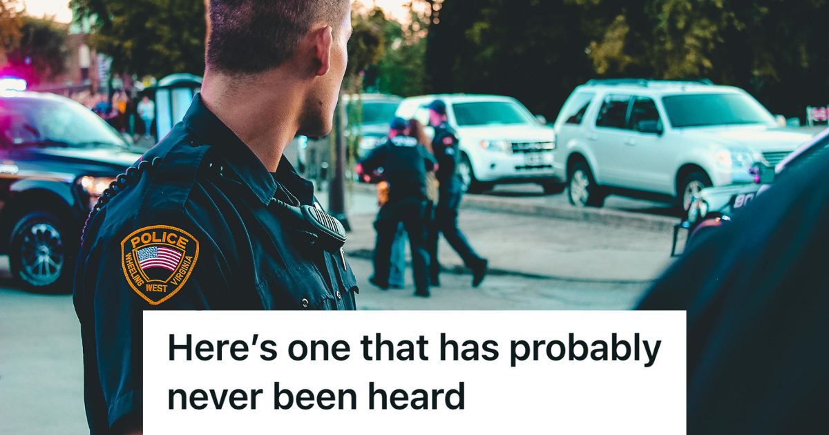 police officer on a busy street