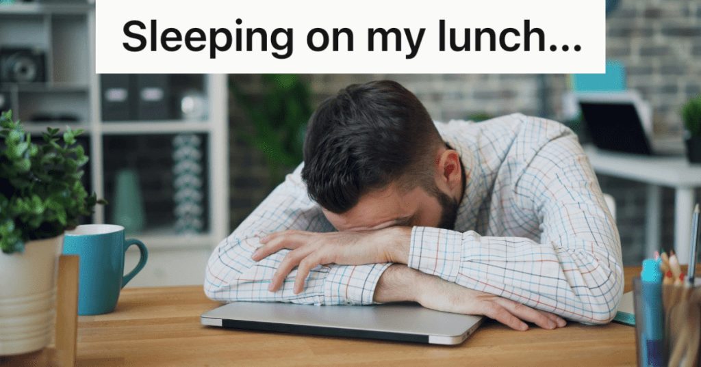 professional man sleeping at his desk